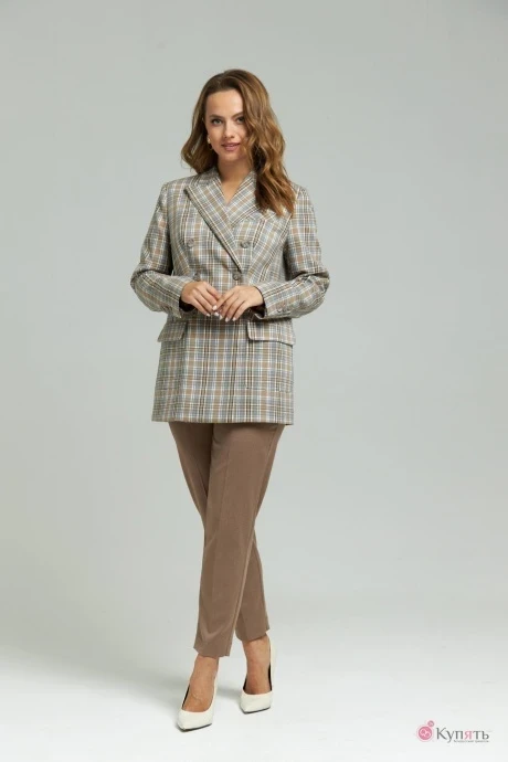 Брюки SandyNa 130204 Серо-коричневый #1