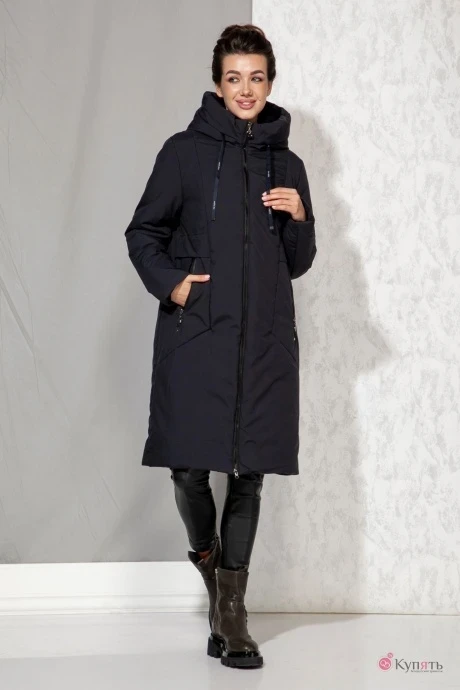 Пальто Beautiful&Free 4061 темно-синий #1