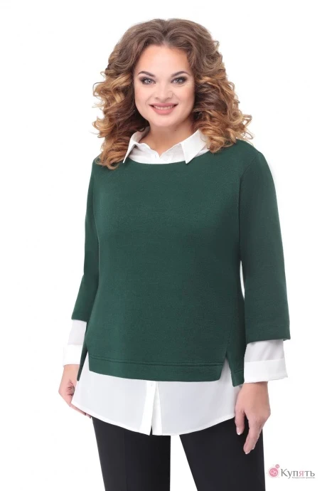 Джемпер (кофта) Карина Делюкс В-379 Д зеленый #1