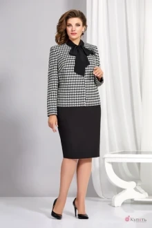 Юбочный костюм AGATTI 3679 гусиная лапка тройка