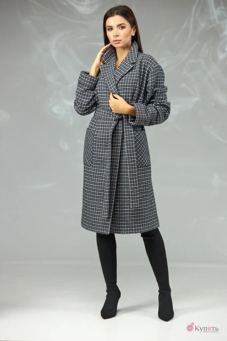 Пальто Angelina&Сompany 605 чб клетка #1
