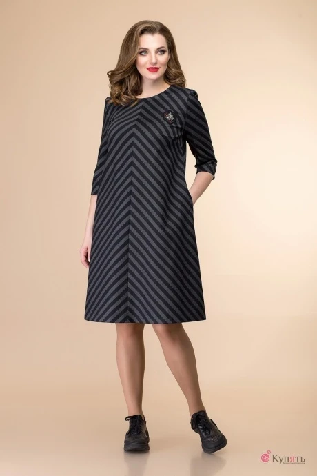 Платье *Распродажа Romanovich Style 1-1462 черный/серый #1