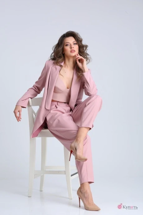 Брючный костюм *Распродажа SandyNa 13860 нежно-розовый #1