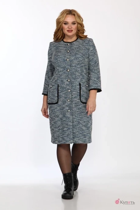 Платье Vilena Fashion 738 синий меланж #1