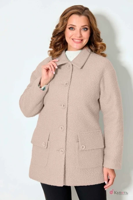 Пальто Асолия 3523 кофе с молоком #1