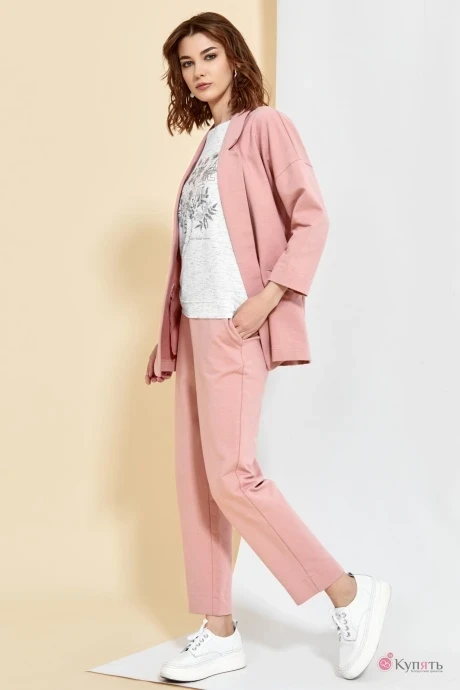 Брючный костюм *Распродажа KALORIS 1734-2 розовый #1