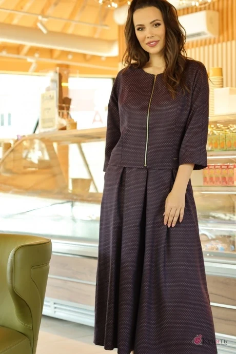 Брючный костюм *Распродажа Anastasia 674 ежевика #1