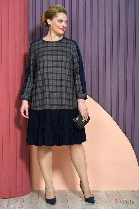 Платье ALANI COLLECTION 1453 клетка #1