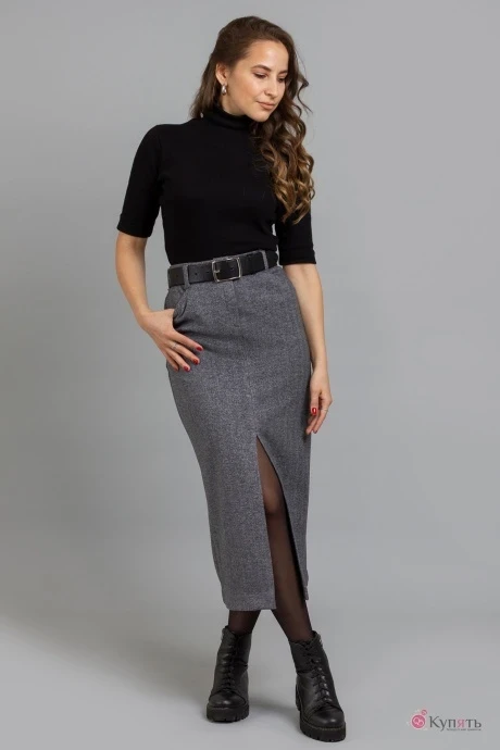Юбка Mirolia 971 серая елочка #1