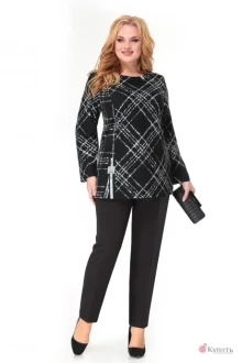 Туника Мишель Стиль 1006А Черно-белый