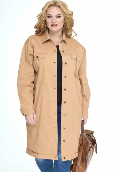 Джинсовый плащ Anelli 1113 карамель #1