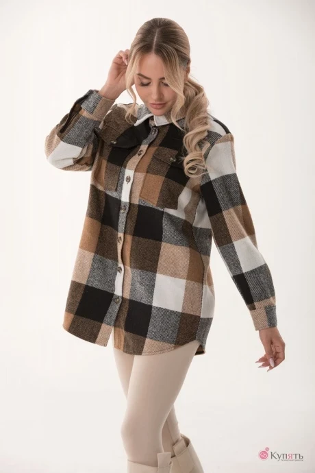 Рубашка Golden Valley 2285 коричневые тона #1