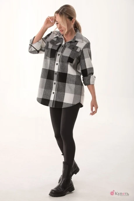 Рубашка Golden Valley 2285 серые тона #1