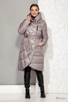 Пальто Beautiful&Free 4068 серо-бежевый