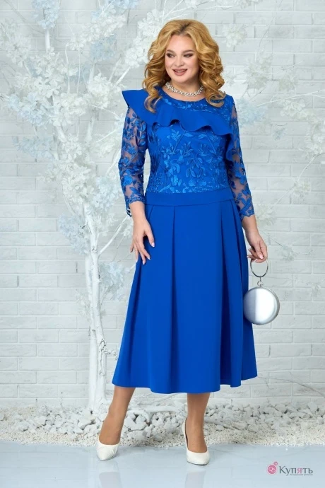 Платье Нинель Шик 5849 василек #1