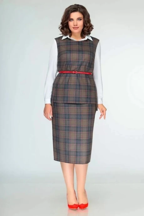 Юбочный костюм Swallow 400 Клетка &ldquo;терракот-индиго&rdquo; двойка #1