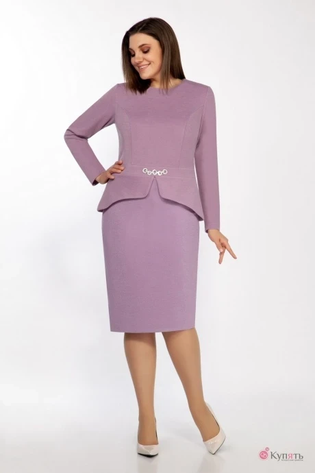 Юбочный костюм Ольга Стиль 729 сирень двойка #1