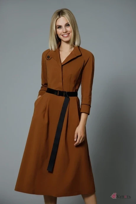 Платье DILIA 0546 Рыжий #1