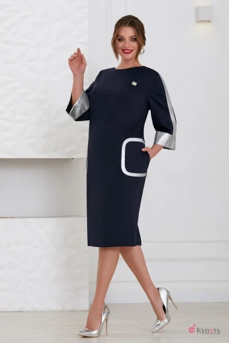 Платье Lissana 4411 темно-синий #1
