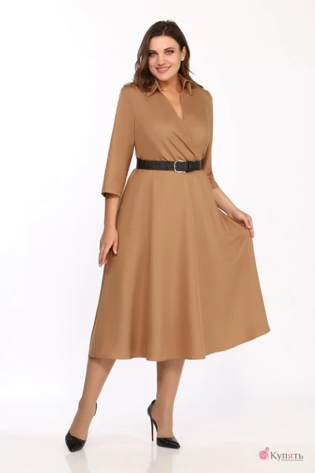Платье Карина Делюкс 9957 кэмэл #1