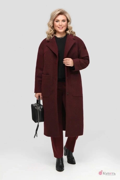 Пальто *Распродажа Pretty 1932 бордо #1