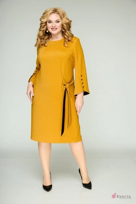 Платье Багряница 3027 горчица #1