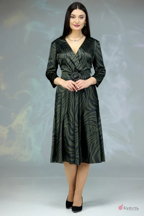 Платье Angelina&Сompany 626х хаки принт #1