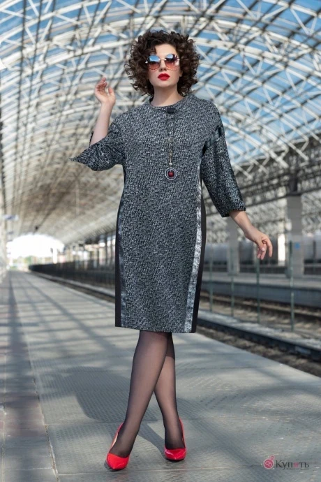 Платье Avanti 1251-1 черный/серый #1