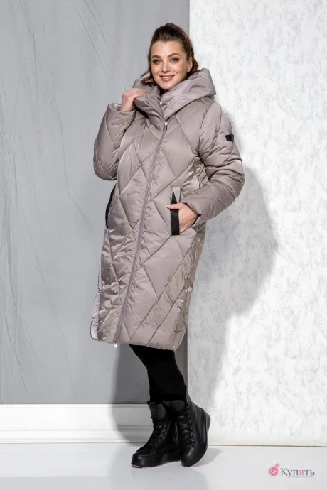 Пальто Beautiful&Free 4080 Серо-бежевый #1