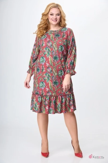 Платье Anelli 1139 красные тона #1