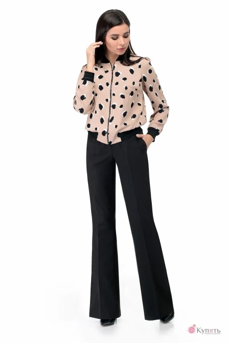 Жакет (пиджак) Мишель Стиль 926А Бежево-черный #1