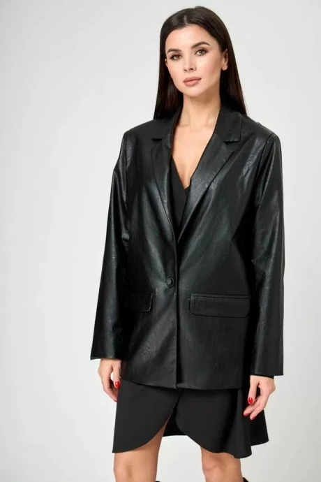 Жакет (пиджак) из экокожи Anelli 1186 #1