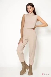 Брючный костюм Кокетка и К 905 капучино тройка