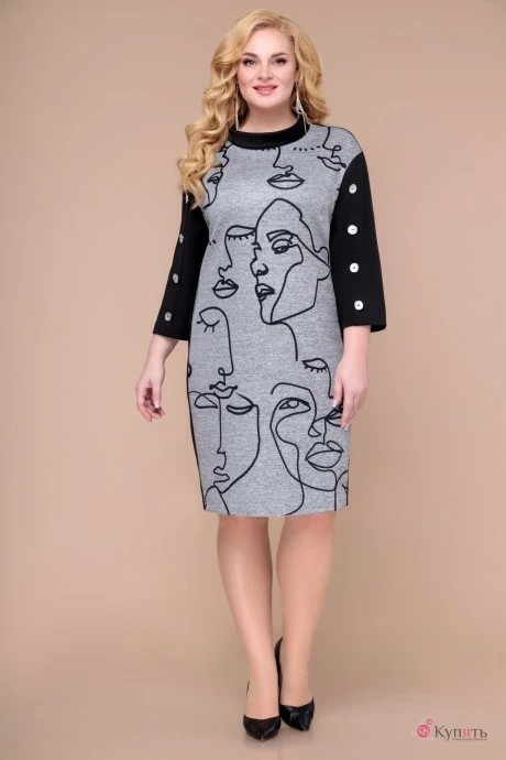 Платье Svetlana-Style 1622 серый+черный #1