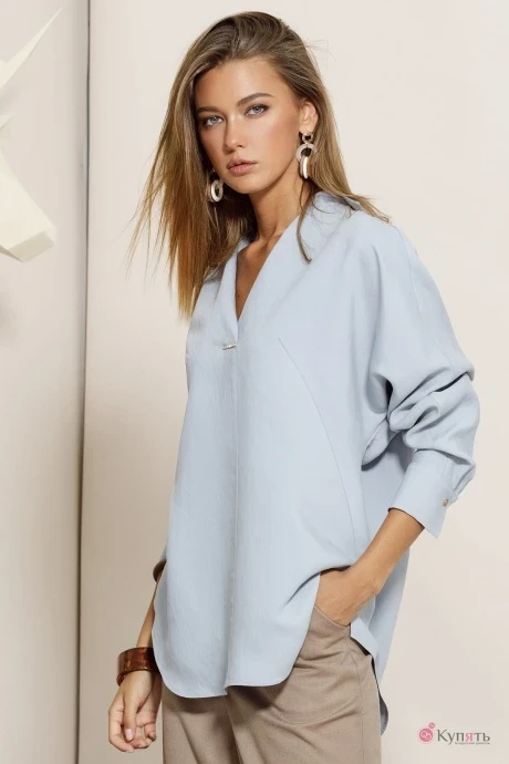 Блузка *Распродажа Buter 2067 голубой #1