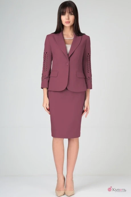 Юбочный костюм LeNata 31247 слива тройка #1