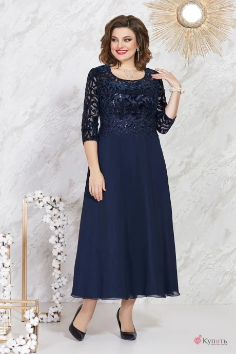 Платье Mira Fashion 39786 синий #1