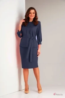 Юбочный костюм Vilena Fashion 780 темно-синий