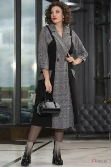 Платье Avanti 1307 серый/черный