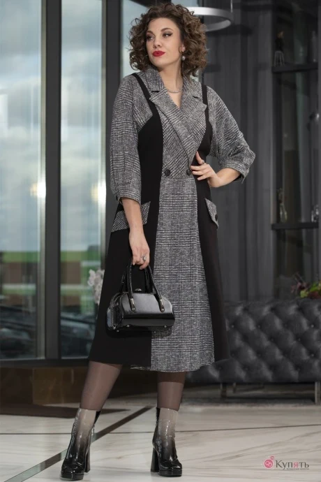 Платье Avanti 1307 серый/черный #1
