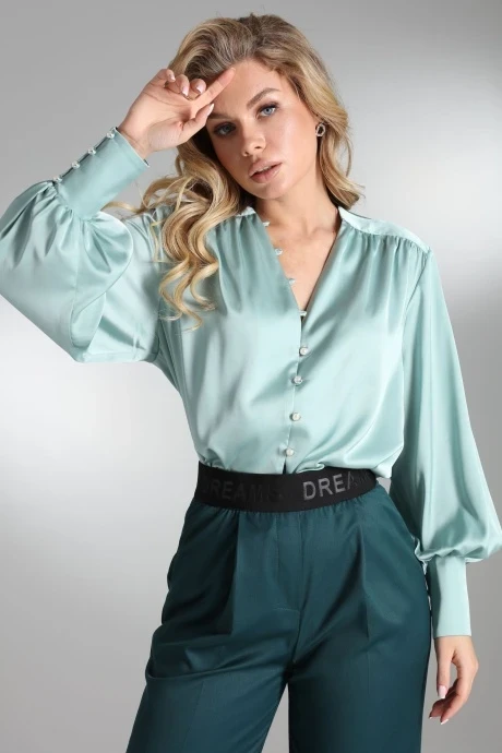 Блузка LM ВИ1609 зелёная пастель #1