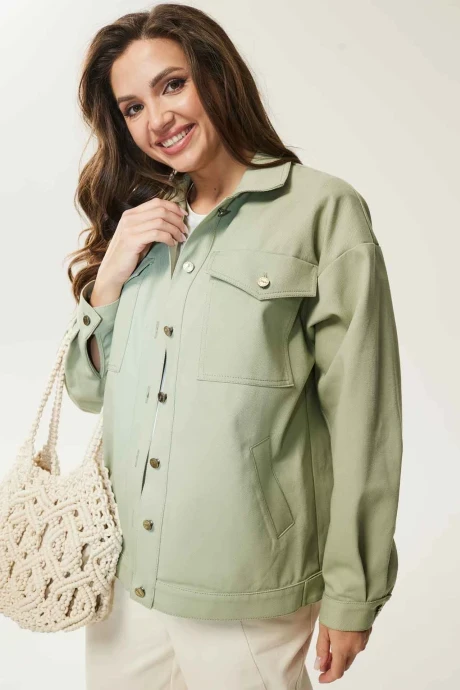 Джинсовая куртка MisLana 210/1 оливка #1