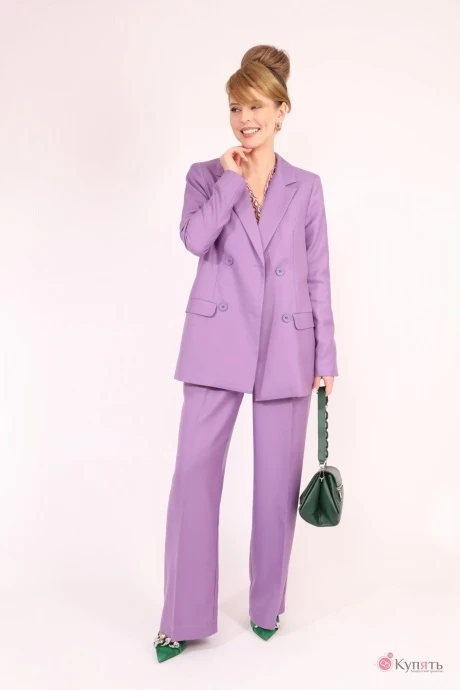 Брючный костюм LM КТ7217 двойка фиалковый #1
