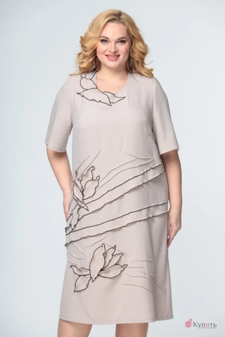 Платье УТИЛЬ AIRA style 886 кофе #1