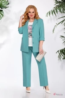 Брючный костюм Bagira 775 бирюза тройка