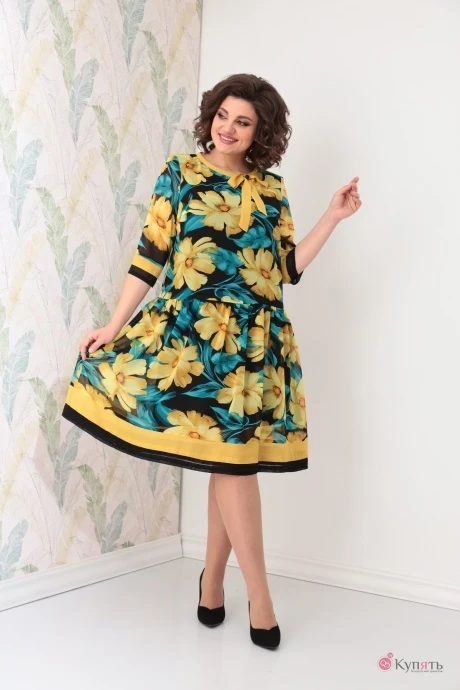 Платье SolomeaLux 899_2 желтый #1