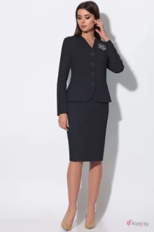 Юбочный костюм LeNata 23865 темно-синий