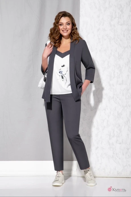 Брючный костюм Beautiful&Free 2003 графит тройка #1