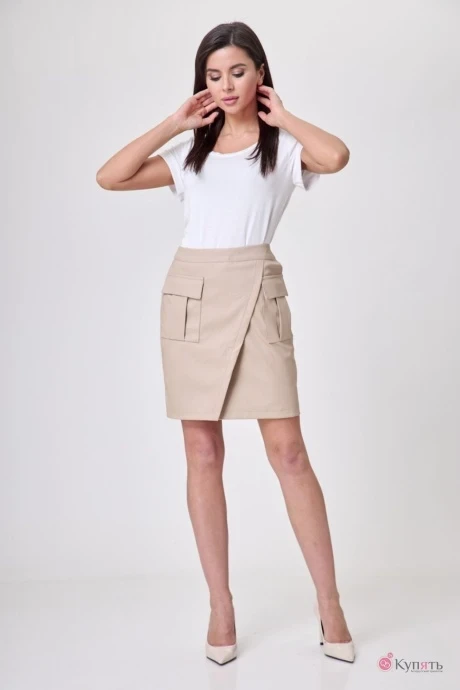 Юбка Anelli 975 беж мокко #1