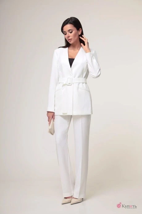 Брючный костюм Мишель Стиль 1024-1 молочный двойка #1